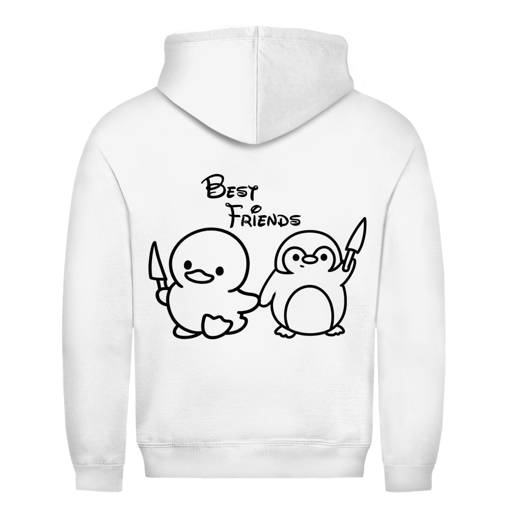 Best Friends Ente & Pinguin Rückendruck | Basic Hoodie Unisex