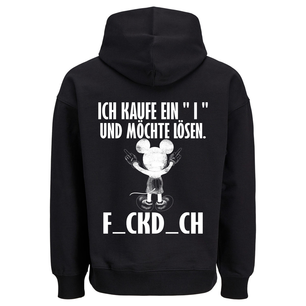 ICH KAUFE EIN I MAUS Rückendruck | Premium Oversize Hoodie Unisex