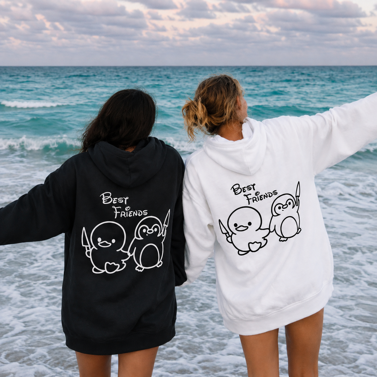 Best Friends Ente & Pinguin Rückendruck x Beste Freunde Bundle