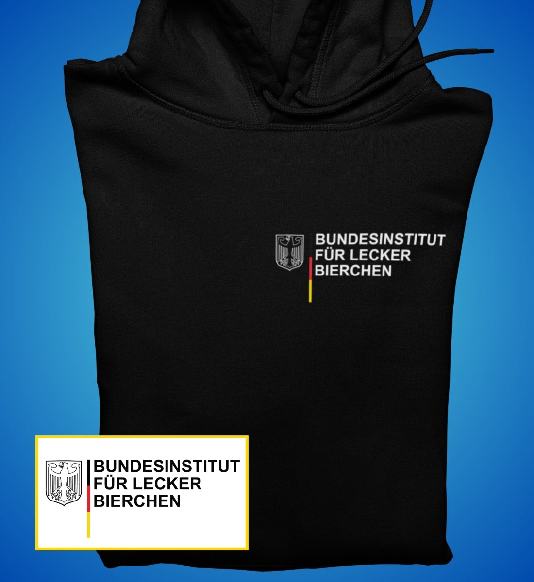 BUNDESINSTITUT LECKER BIERCHEN Brustdruck | Basic Hoodie Unisex