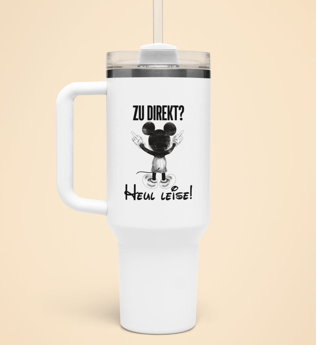 HEUL LEISE MAUS | Thermobecher mit Henkel