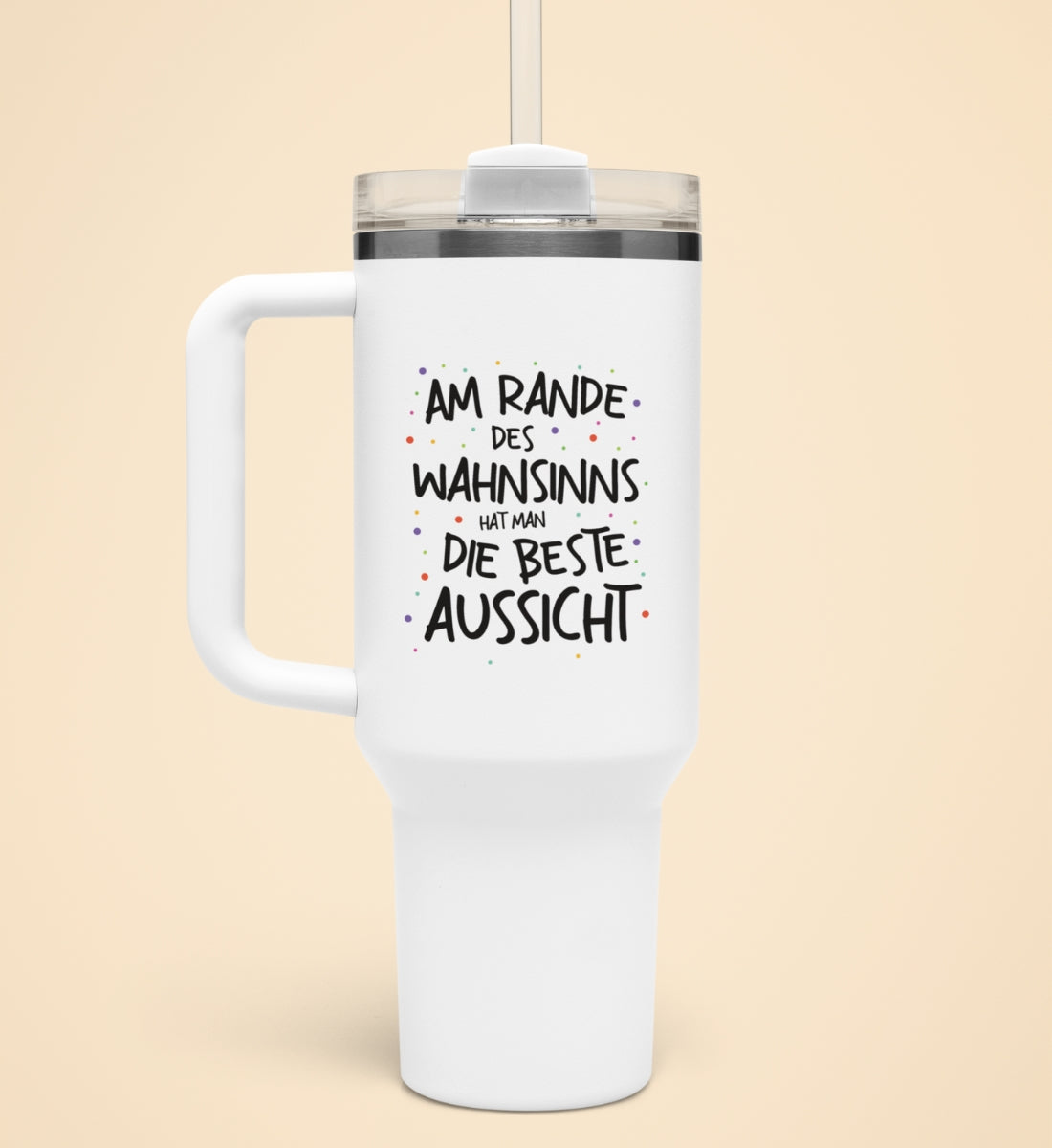 AM RANDE DES WAHNSINNS | Thermobecher mit Henkel
