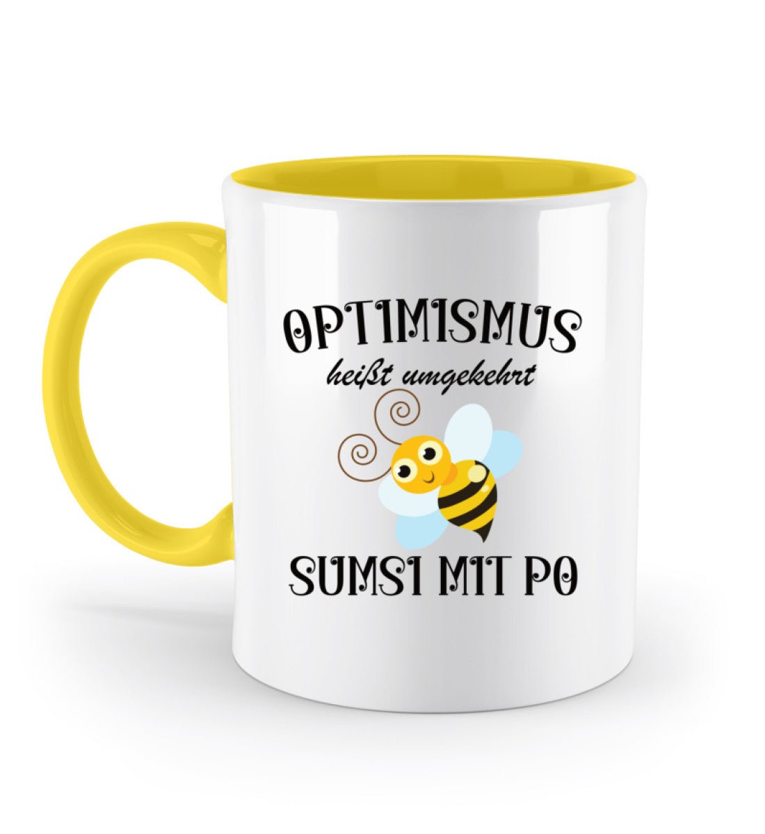 OPTIMISMUS HEIßT UMGEKEHRT SUMSI MIT PO Tasse - Spruechefabrik