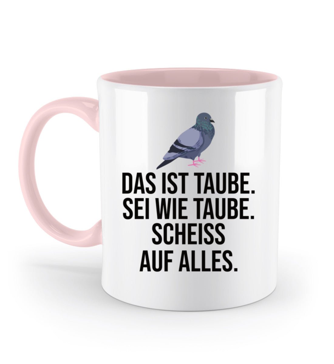 SCHEISS AUF ALLES Tasse - Zweifarbige Tasse - Spruechefabrik