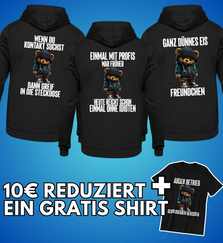 3 Hoodies kaufen + 1 Gratis Shirt