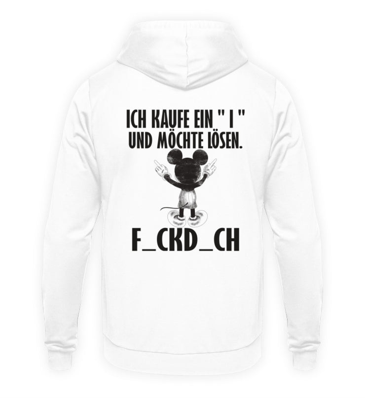 ICH KAUFE EIN " I " MAUS Rückendruck Unisex Hoodie