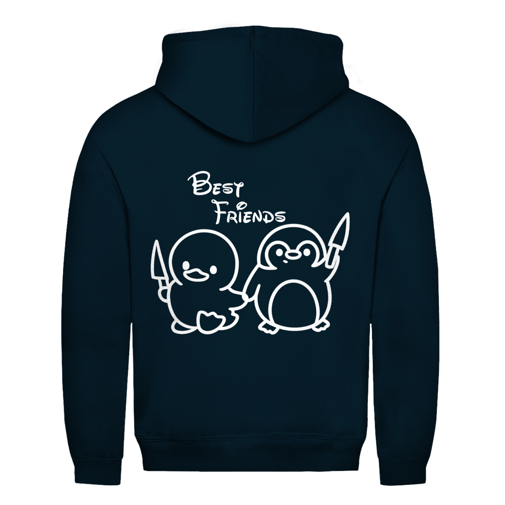 Best Friends Ente & Pinguin Rückendruck | Basic Hoodie Unisex