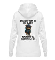 GUT ERZOGEN TEDDY Rückendruck Damen Hoodie