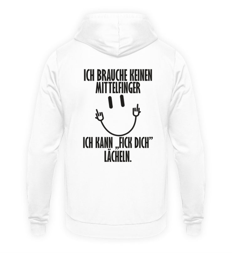 SMILE LÄCHELN Rückendruck Unisex Hoodie