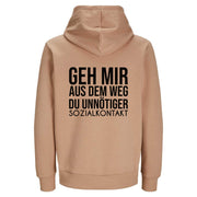 GEH MIR AUS DEM WEG Rückendruck | Premium Hoodie Unisex
