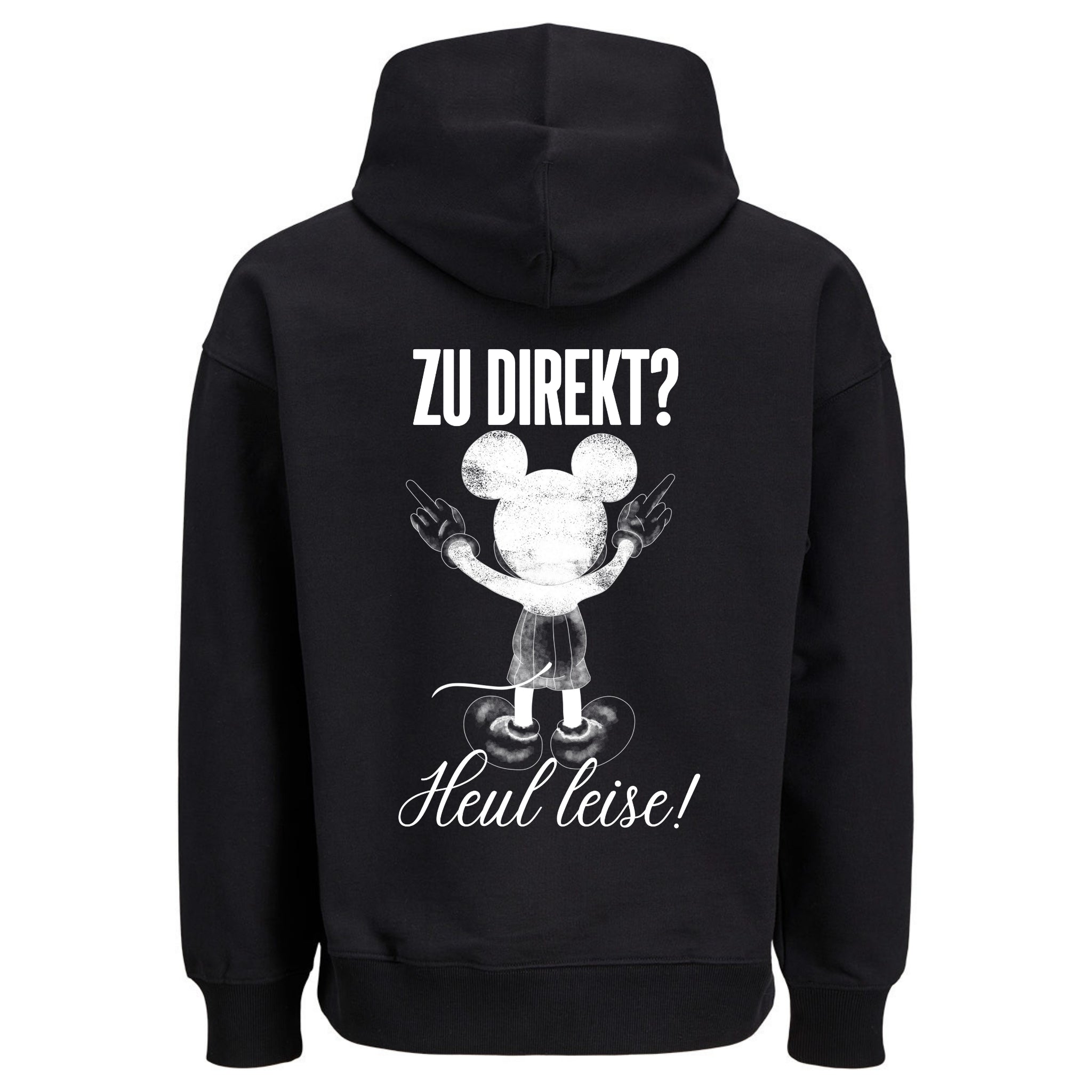HEUL LEISE MAUS Rückendruck | Premium Oversize Hoodie Unisex