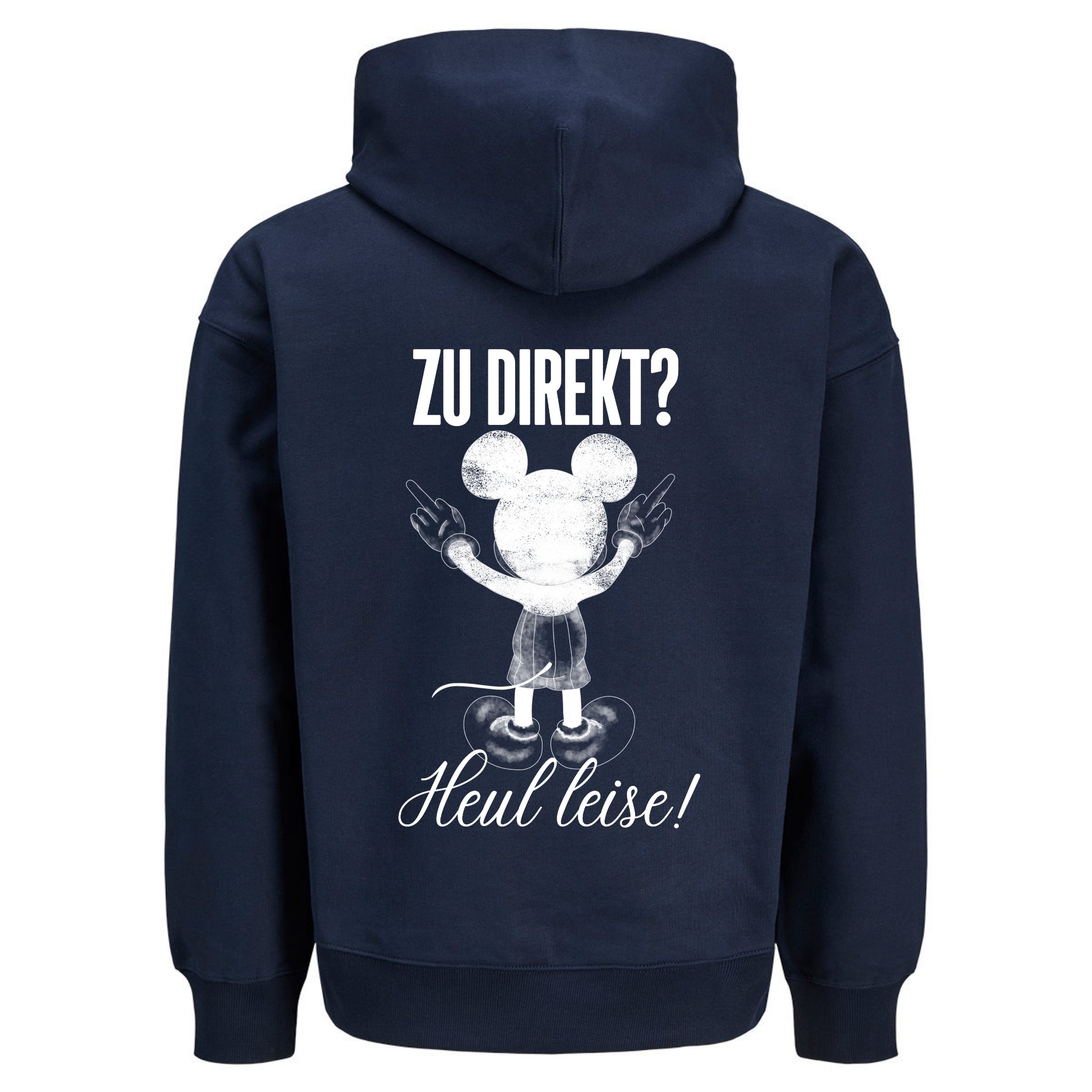 HEUL LEISE MAUS Rückendruck | Premium Oversize Hoodie Unisex