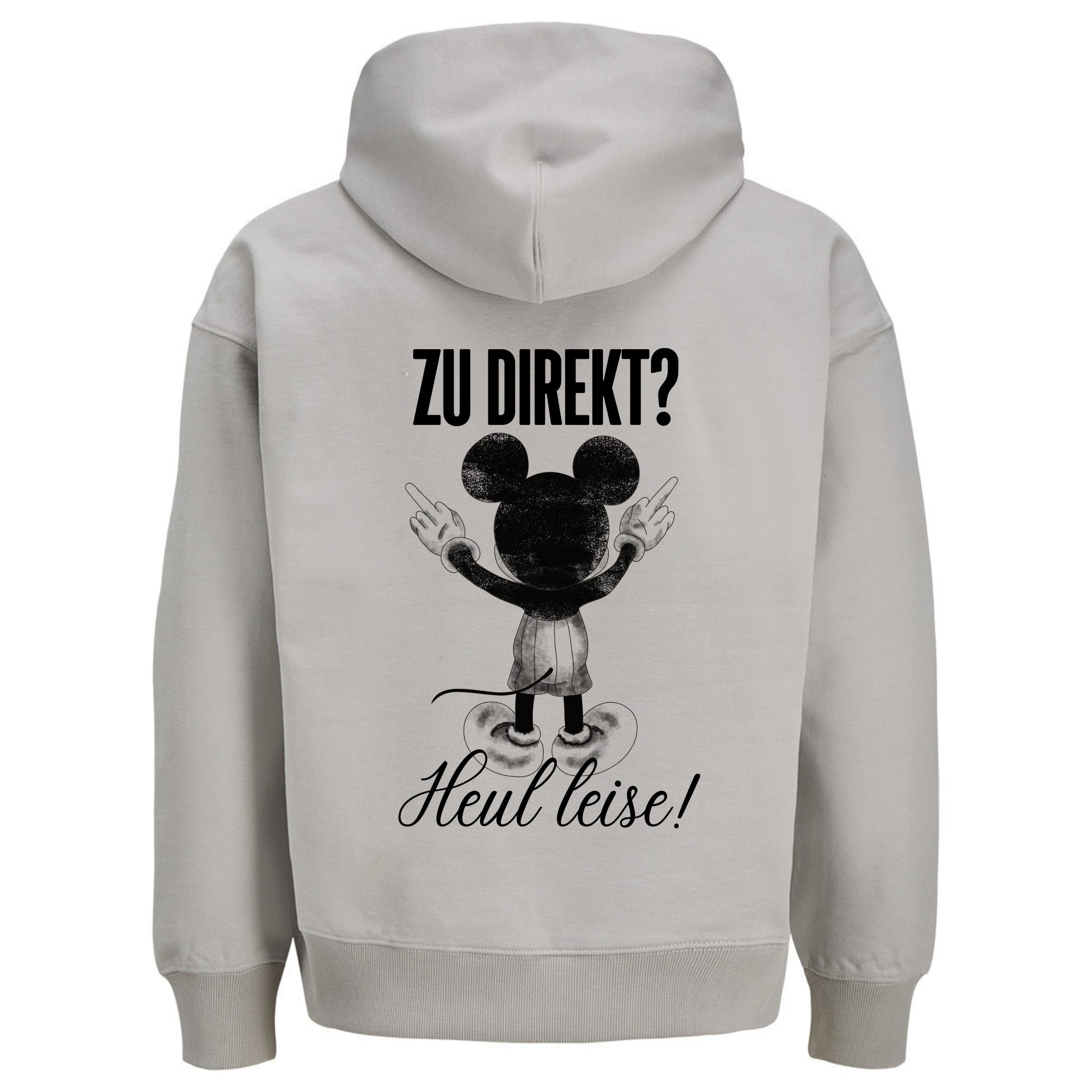 HEUL LEISE MAUS Rückendruck | Premium Oversize Hoodie Unisex