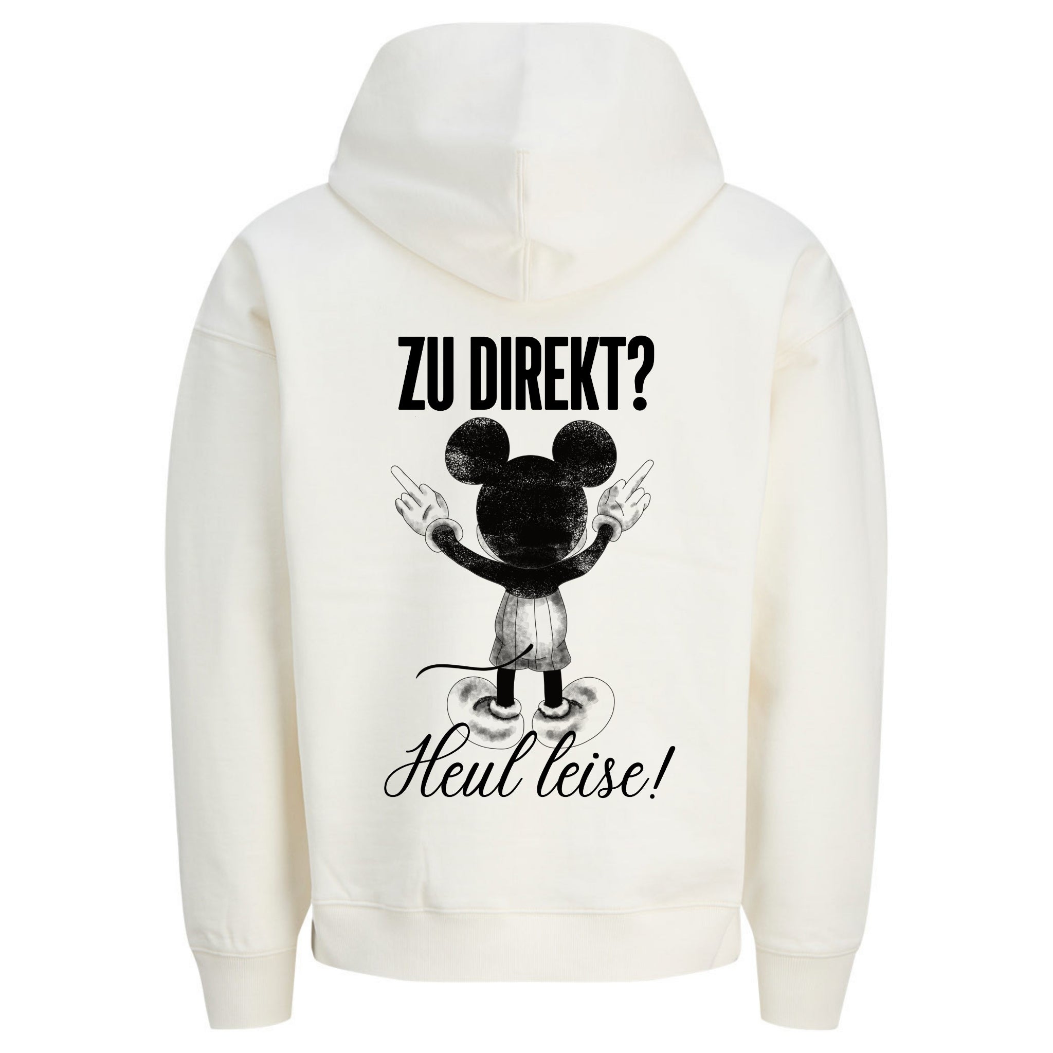 HEUL LEISE MAUS Rückendruck | Premium Oversize Hoodie Unisex
