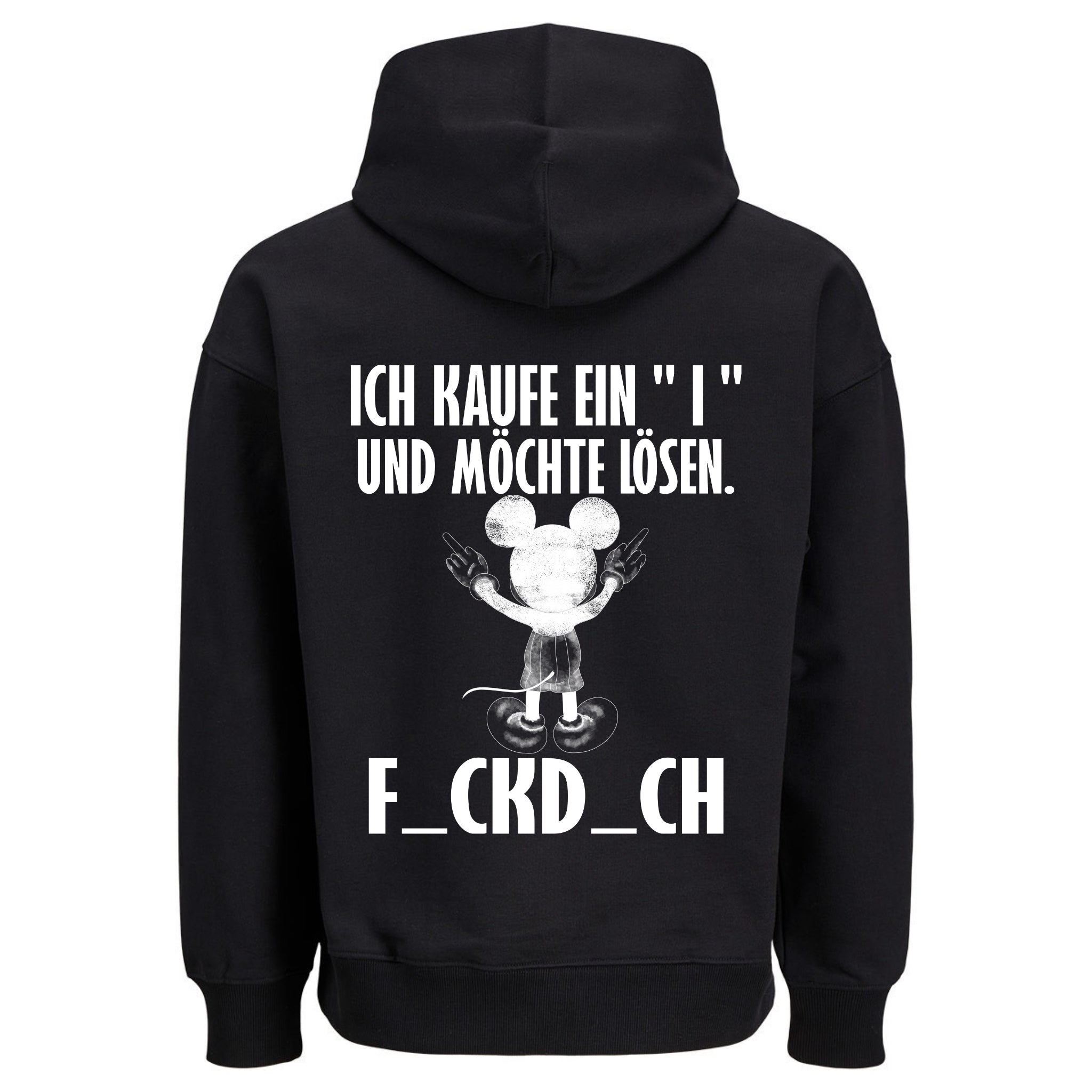 ICH KAUFE EIN I MAUS Rückendruck | Premium Oversize Hoodie Unisex