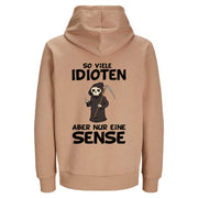 SO VIELE IDIOTEN Rückendruck | Premium Hoodie Unisex