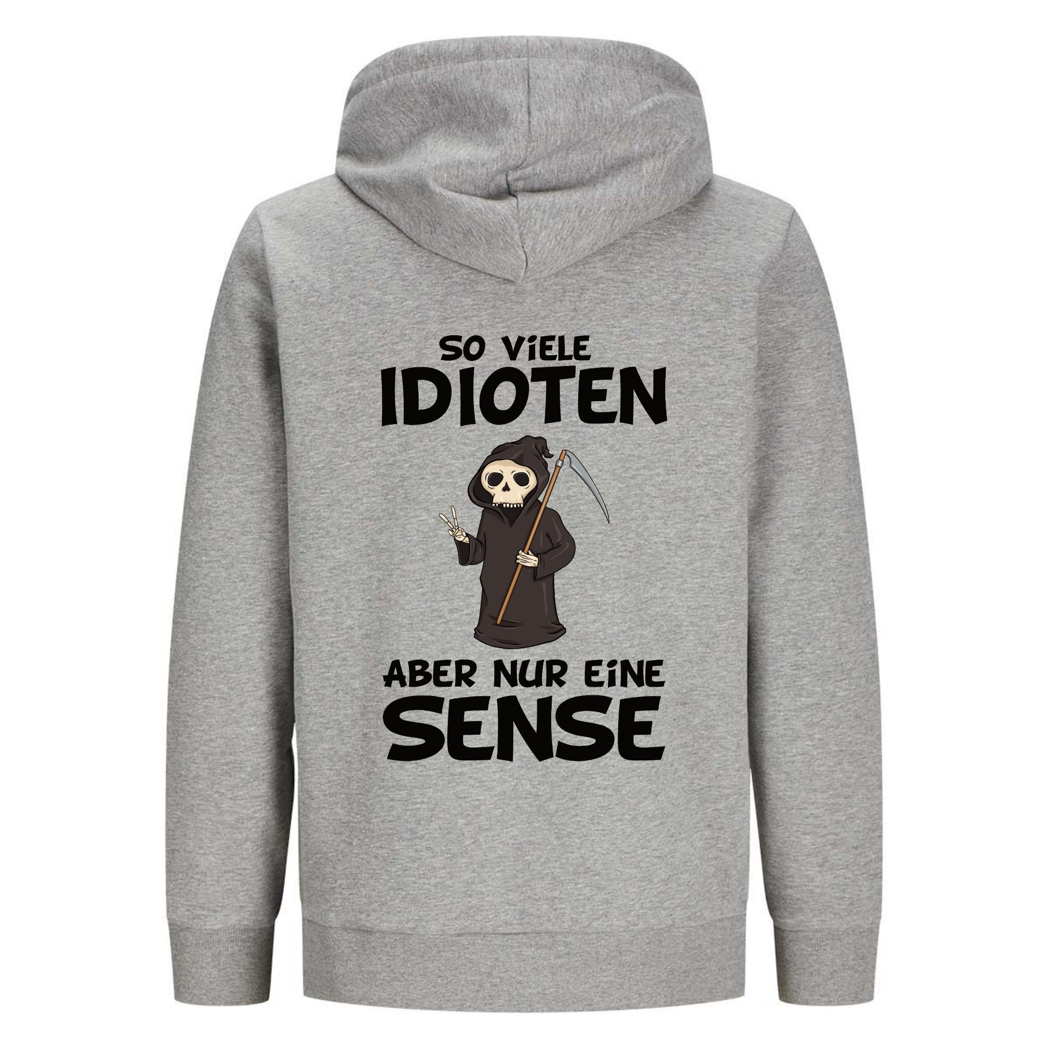SO VIELE IDIOTEN Rückendruck | Premium Hoodie Unisex