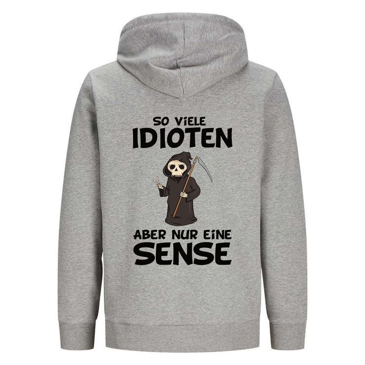 SO VIELE IDIOTEN Rückendruck | Premium Hoodie Unisex