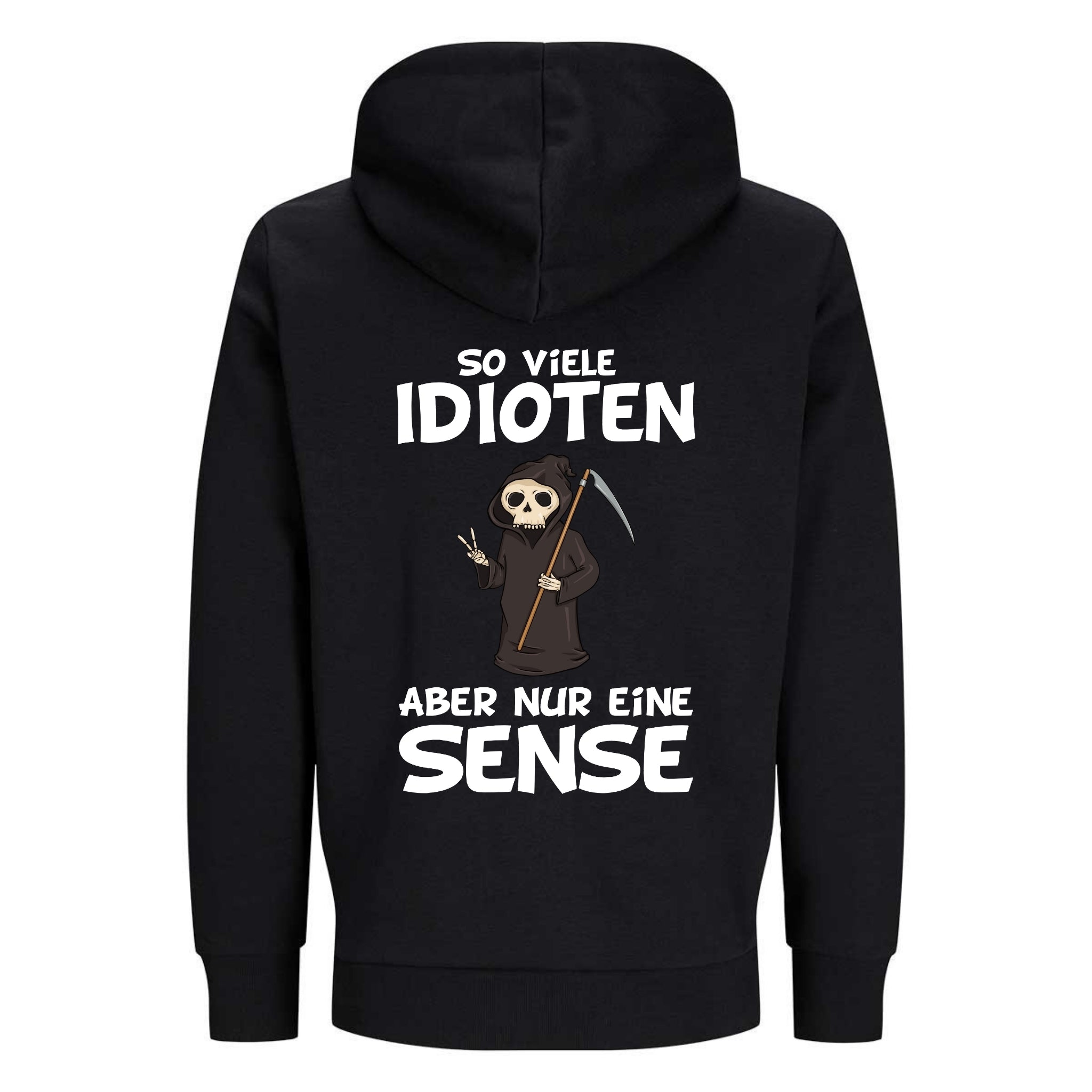 SO VIELE IDIOTEN Rückendruck | Premium Hoodie Unisex