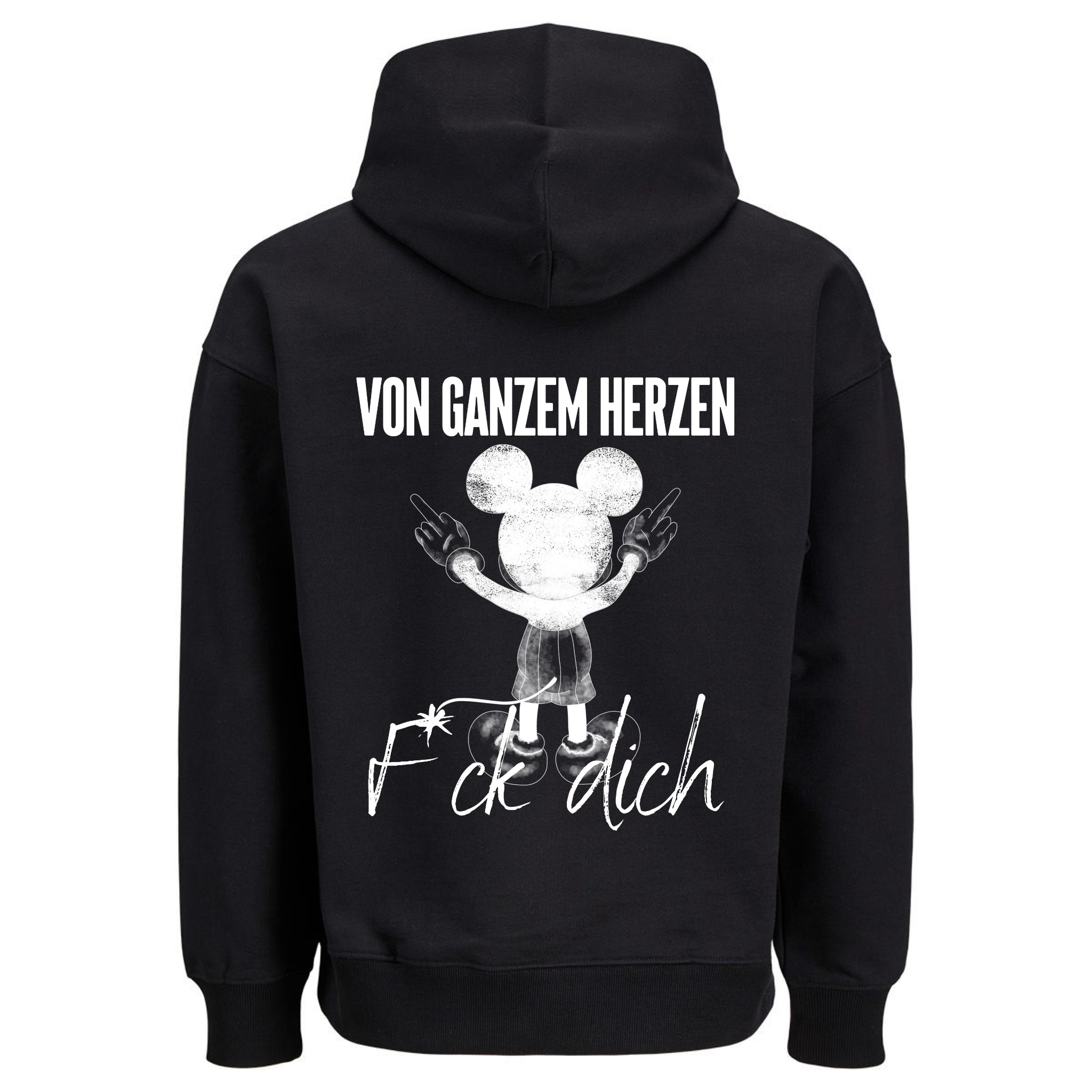 VON GANZEM HERZEN MAUS Rückendruck | Premium Oversize Hoodie Unisex