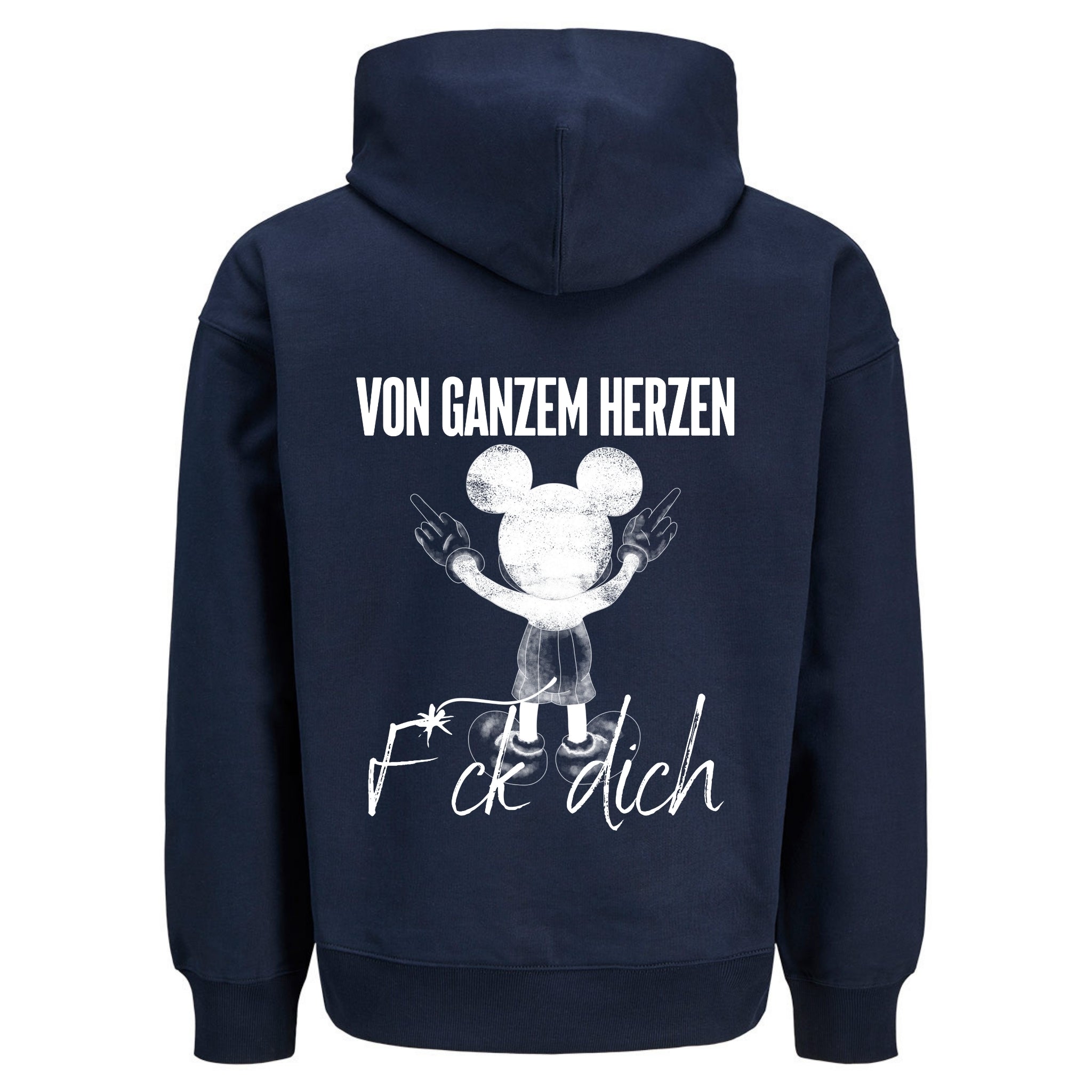 VON GANZEM HERZEN MAUS Rückendruck | Premium Oversize Hoodie Unisex