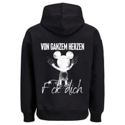 VON GANZEM HERZEN MAUS Rückendruck | Premium Oversize Hoodie Unisex Jack & Jones