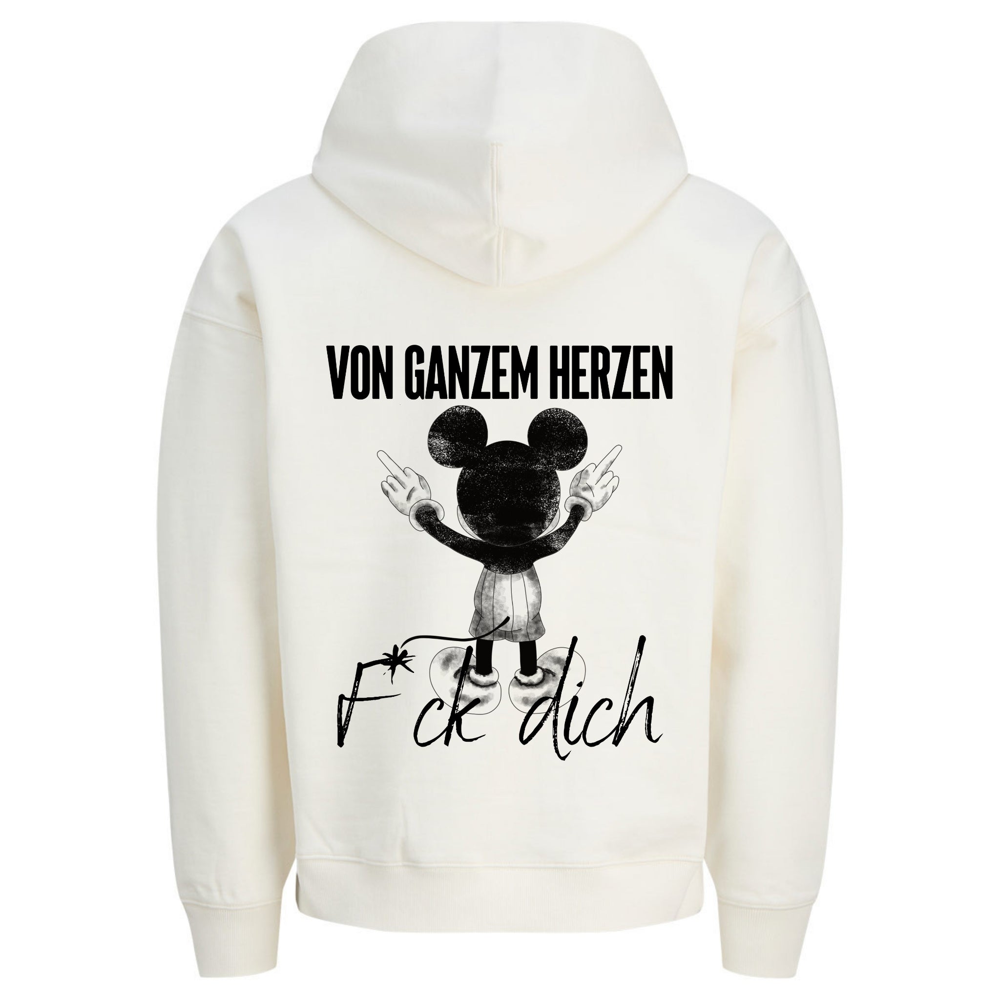 VON GANZEM HERZEN MAUS Rückendruck | Premium Oversize Hoodie Unisex