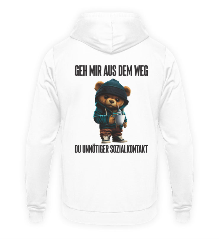 SOZIALKONTAKT TEDDY Rückendruck Unisex Hoodie