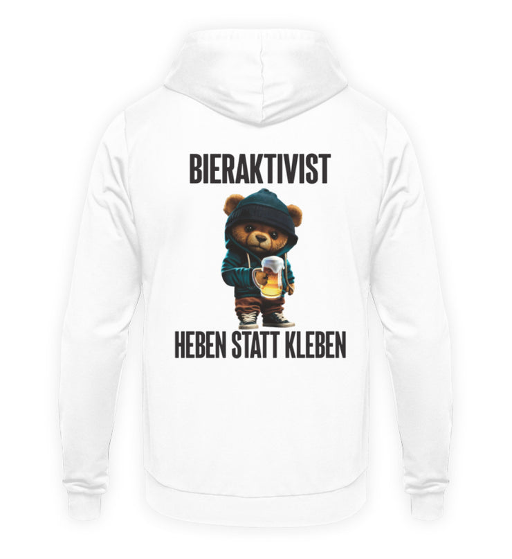 BIERAKTIVIST TEDDY Rückendruck Unisex Hoodie