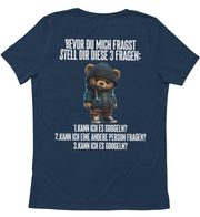 3 FRAGEN TEDDY Rückendruck Unisex T-Shirt