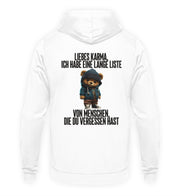 LIEBES KARMA TEDDY Rückendruck Unisex Hoodie