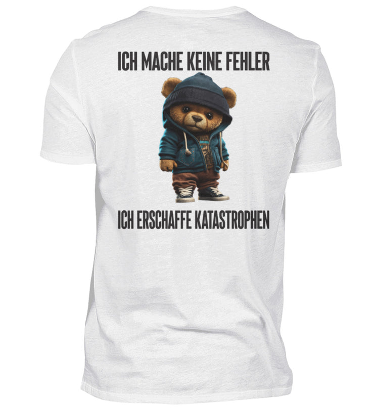 KATASTROPHEN TEDDY Rückendruck Herren V-Ausschnitt Shirt