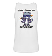 GANZ DÜNNES EIS FREUNDCHEN KATZE Rückendruck Tanktop