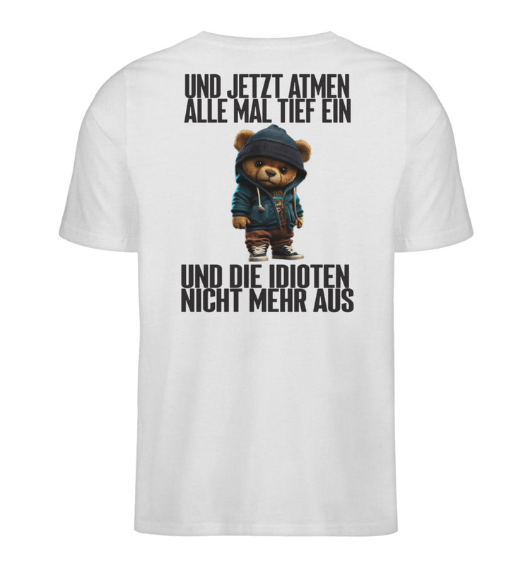 EINATMEN TEDDY Rückendruck V-Ausschnitt Shirt