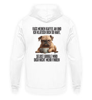 GOOGLE KAFFEE MOPS Rückendruck Unisex Hoodie