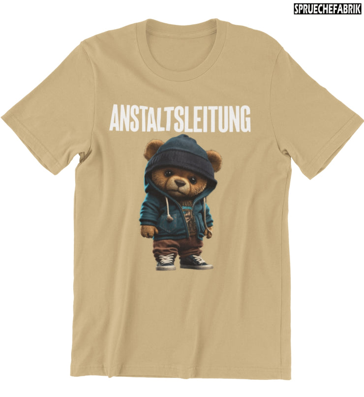 ANSTALTSLEITUNG TEDDY Vorderdruck T-Shirt