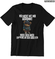 AN SICH ARBEITEN TEDDY Vorderdruck T-Shirt