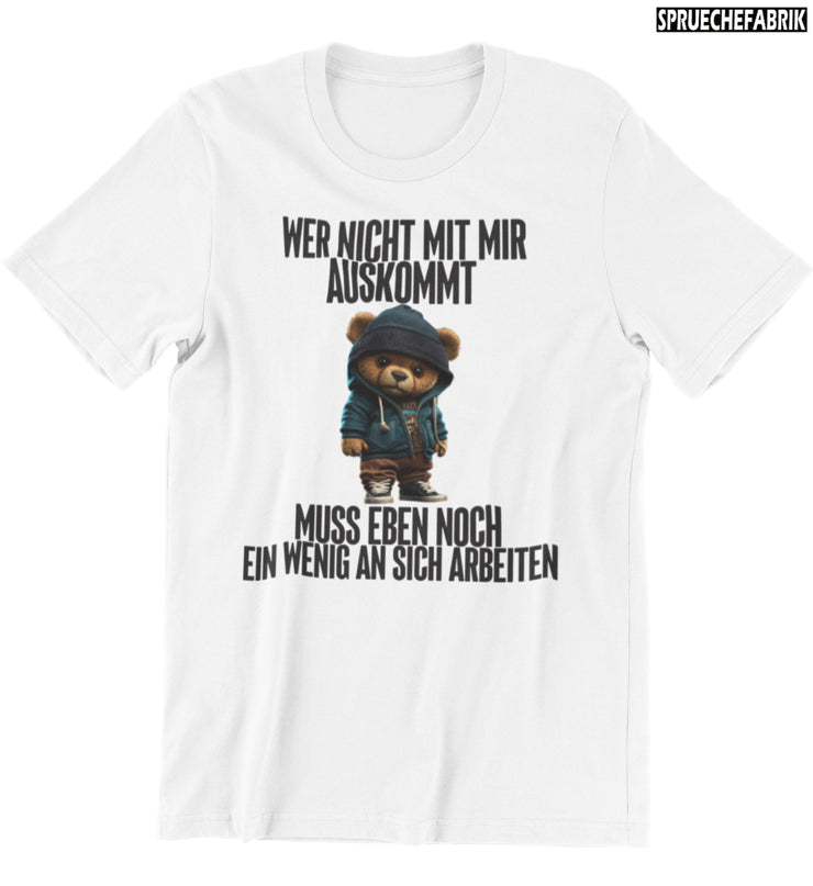 AN SICH ARBEITEN TEDDY Vorderdruck T-Shirt