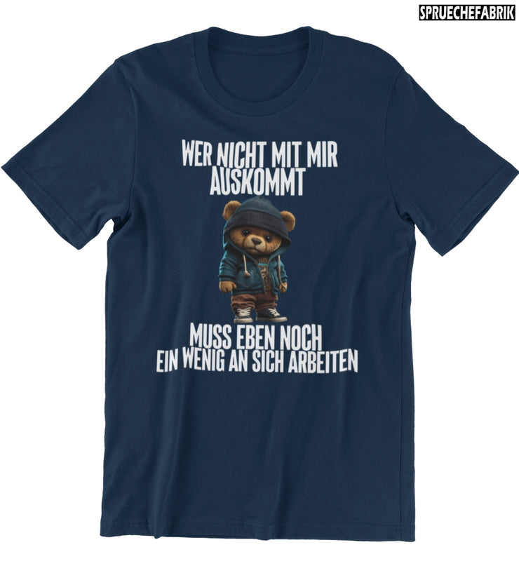 AN SICH ARBEITEN TEDDY Vorderdruck T-Shirt