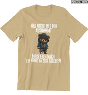 AN SICH ARBEITEN TEDDY Vorderdruck T-Shirt