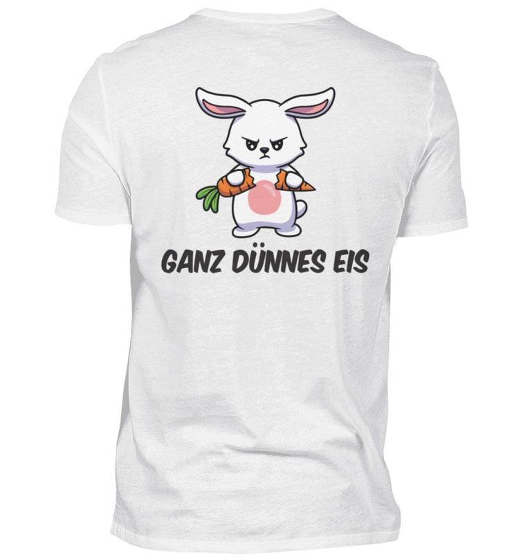 GANZ DÜNNES EIS HASI Rückendruck V-Neck Shirt