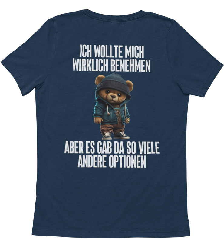 BENEHMEN TEDDY Rückendruck Unisex T-Shirt