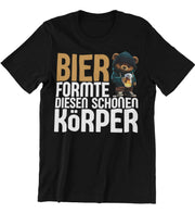 BIER KÖRPER TEDDY Vorderdruck Unisex T-Shirt