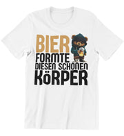 BIER KÖRPER TEDDY Vorderdruck Unisex T-Shirt