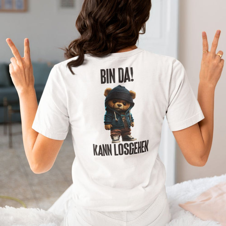 BIN DA TEDDY Rückendruck | Premium Shirt Unisex