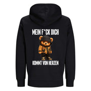 VON HERZEN BLACK MONTH TEDDY Rückendruck | Premium Hoodie Unisex