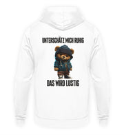 UNTERSCHÄTZEN TEDDY Rückendruck Unisex Hoodie