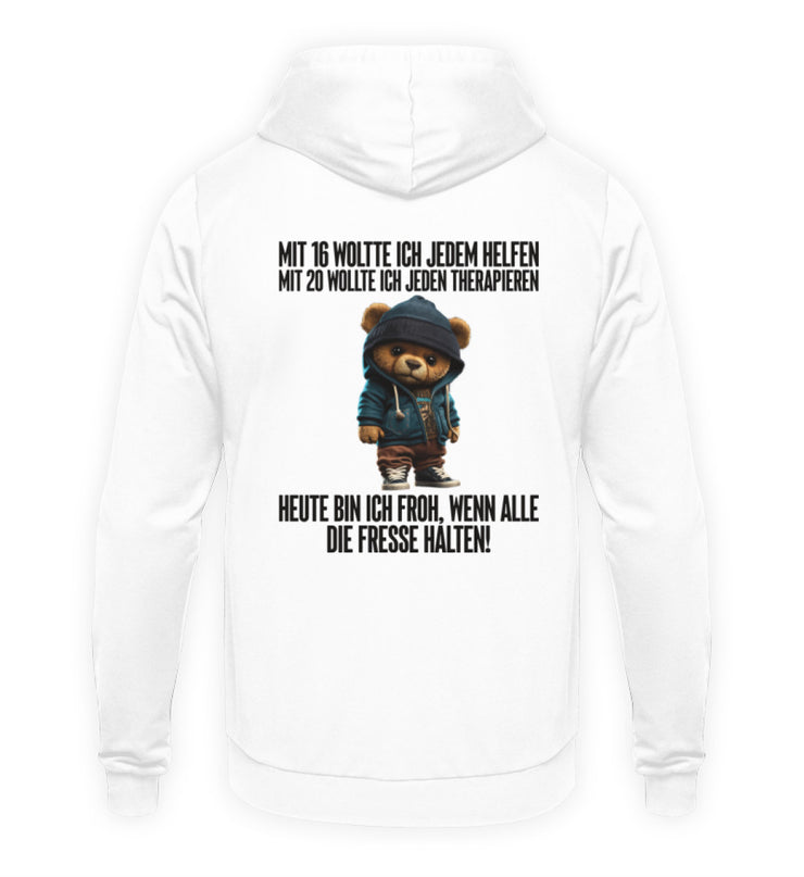 HELFEN TEDDY Rückendruck Unisex Hoodie