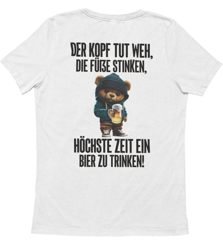 DER KOPF TUT WEH TEDDY Rückendruck Unisex T-Shirt