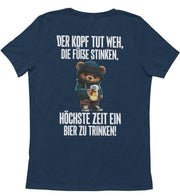 DER KOPF TUT WEH TEDDY Rückendruck Unisex T-Shirt